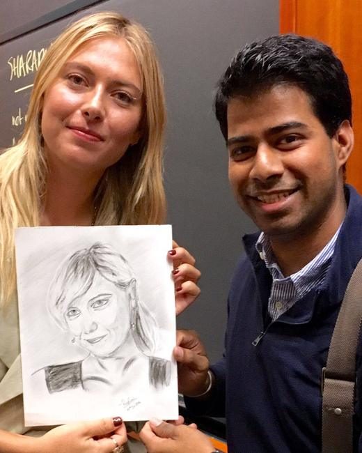 Maria Sharapova with a Talisman portrait
