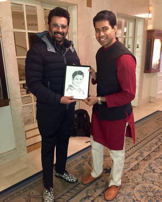 R. Madhavan with a Talisman portrait