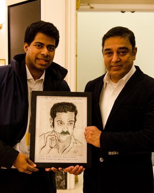 Kamal Haasan with a Talisman portrait